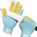 Schwer SlicePro Patented Cut Resistant Gloves AR1345 with ANSI A9 Reinforced 4 Fingers, Food Grade & Touch Screen Cutting Gloves Without Fiberglass, Suit for Kitchen Meat Cutting, Oyster Shucking, S