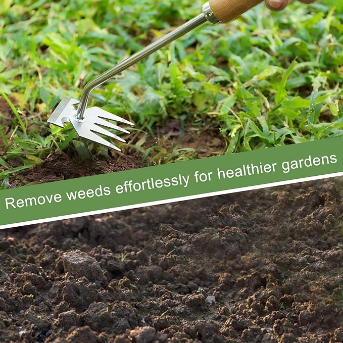Weed Puller Tool, Garden Tools, Weed Remover Tool, Garden Weed Tool, Stainless Steel, Anti-Detachment, Portable Gardening Hand Tools for Vegetable Gardening Backyard Farm Planting & Weeding