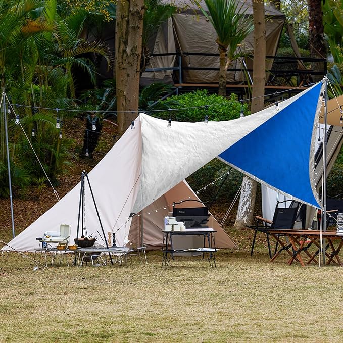 TICONN Heavy Duty Tarp Cover, Extra Thick Tarps Waterproof Tear and Rip Proof UV Resistant Tarpaulin with Reinforced Grommets and Edges (5.5 Mil, 10'×20')