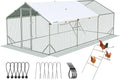 Quictent Advanced Series 18x9 ft Metal Chicken Coop Run with Climbing Ladder, Large Walk-in Outdoor Poultry Cage Heavy Duty Predator Proof Hen Duck Rabbit Farm Pen House, Waterproof Anti-UV Cover