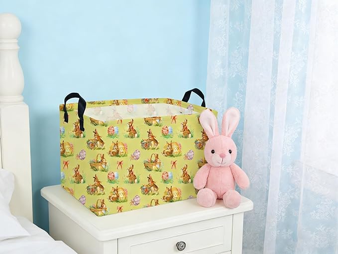 Rectangle Easter Baskets Kids Baskets Cute Storage Bin Organizer Box for Room Decor Gift Basket