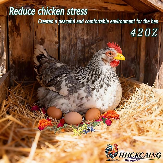 42 oz Nesting Herbs for Chicken coop– All Natural, Increase Egg Production, relieves Stress, and Keeps hens Healthy. Nest Box and Bedding, Backyard Chicken Supplies