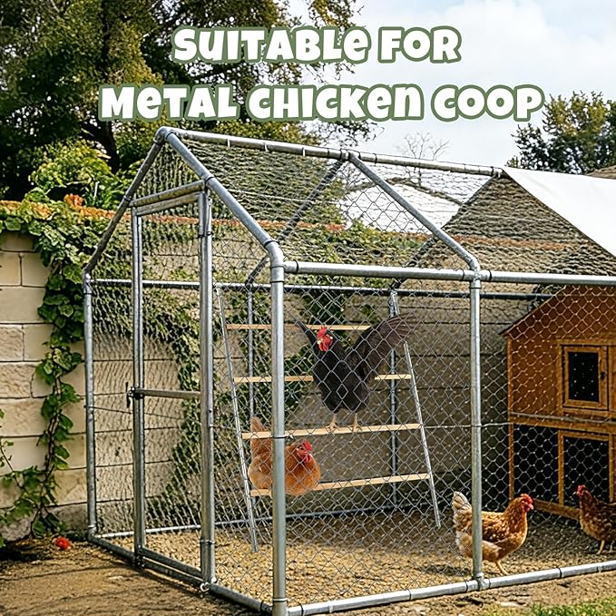 Metal Square Chicken Perches Roosting Bar, 57" L x 40" W Perfect for Backyard Poultry, Chicken Perch for Coop, Easy to Assemble&Clean