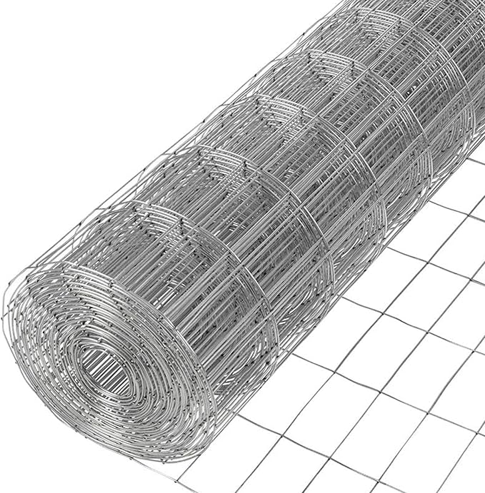 YardGard Welded Wire 1X2 Inch Mesh 24 Inch X 25 Foot 14 Gauge Galvanized Steel Wire Fence Ideal for Animal Enclosures, Cage Wire, Property Protection, Garden Fence, Rabbit Fence, and Utility Fence
