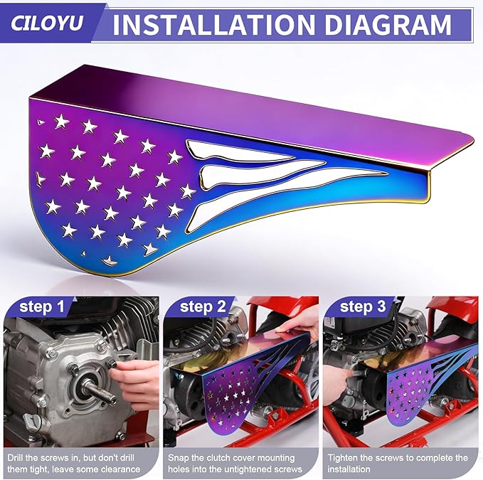 Mini Bike Chain Guard 212 Clutch Cover Compatible with Predator 224 Engine Baja Doodlebug DB30 Monster Mega Moto 80 105cc Coleman CT200U CT200U-EX BT200X CT100U CC100X Motovox Minibike Parts