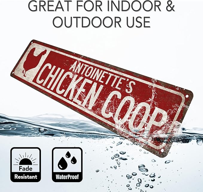 Personalized Chicken Coop Sign Chicken Coop Décor - Made In USA - Farmhouse Wall Décor Decoration For Home Rustic Hen House 104180017001