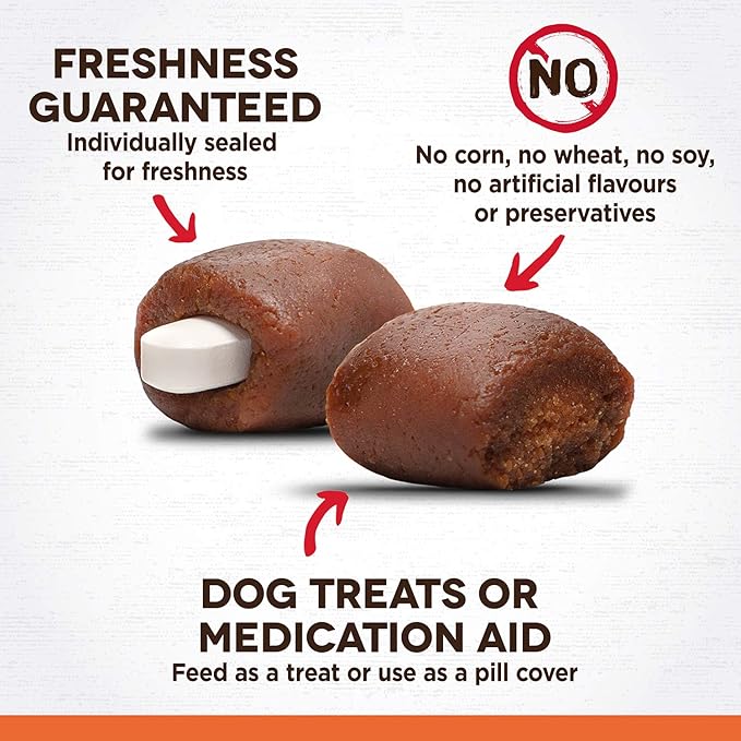 Zoe Zoë Pill Pops for Dogs, Healthy Dog Treats, All Natural Dog Treats to Hide Medication, Roasted Chicken with Rosemary Recipe, 3.5 oz