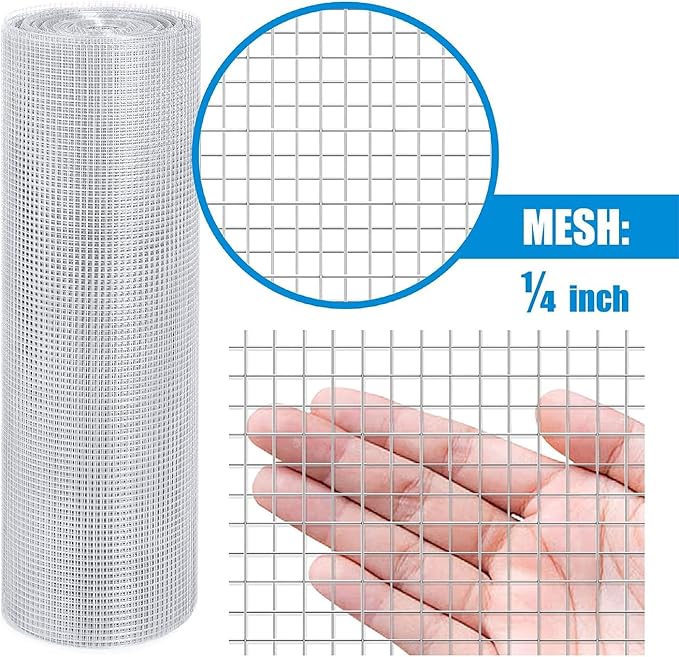 Fencer Wire 23 Gauge Galvanized Hardware Cloth with Mesh Size 1/4" x 1/4" (6 ft. x 50 ft.)