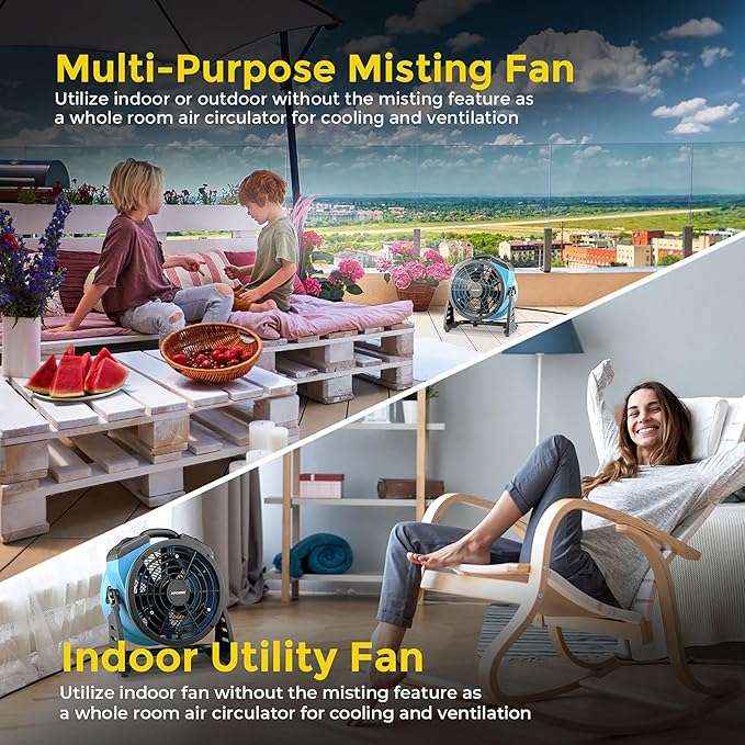 XPOWER FM-65 Multi-purpose Misting Fan and Air Circulator