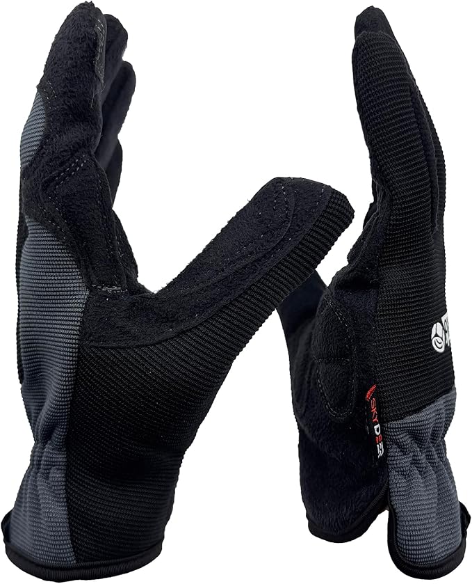 SKYDEER Touch Screen Leather Work Gloves for Women, Impact Protection, Vibration Reduction, Machine Washable Gardening Gloves (SD8821G/M)