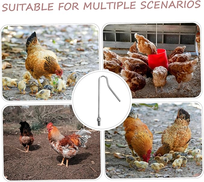 Toyvian Heavy Duty Chicken Catcher Hook Pole Duck Hook for Poultry Handling Chicken Accessories for Hens