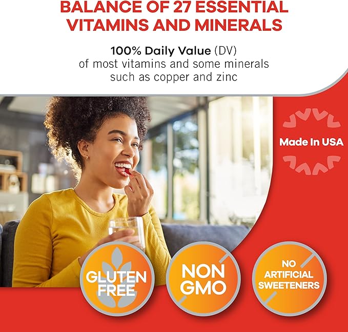 Geritol, Multivitamin Supplement, Contains B-Vitamins, Antioxidants, Vitamins C, E & D and Iron, 26 Essential Vitamins and Minerals, Gluten-Free, Non-GMO, No Artificial Sweeteners, 40 Tablets