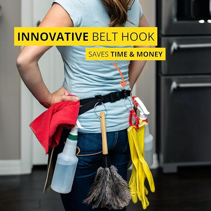 5-Pocket Waterproof Professional Cleaning Apron. Made for Pro Cleaners. Like a Cleaning Caddy Around Your Waist