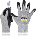 DEX FIT Level 5 Cut Resistant Gloves Cru553, 3D-Comfort Fit, Professional Power Grip, Thin, Touch-Screen Compatible, Durable, Breathable, Machine Washable; Grey S (7) 12 Pairs
