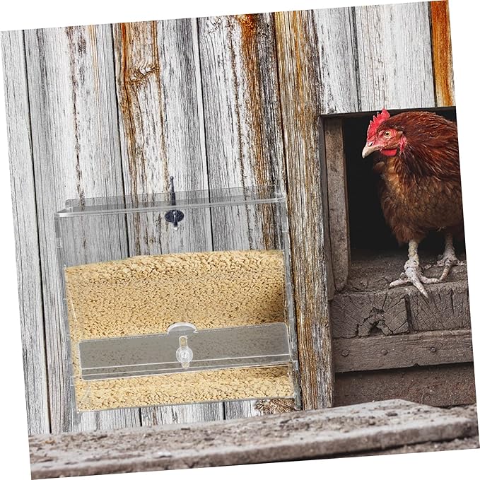 Automatic Chicken Feeder Acrylic Food Bowl Rutin Chicken Cage Feeding Tool for Parrots and Birds PET Breeding Supplies