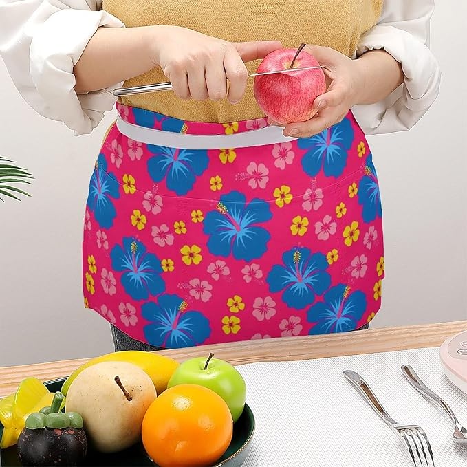 Short 3 Pockets Waist Waiter Waitress Half Apron Waterproof Chef Aprons