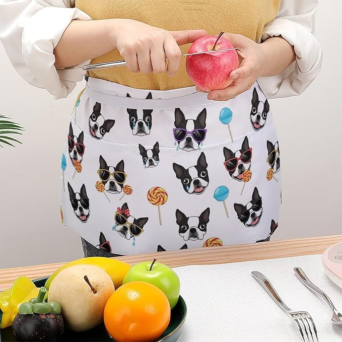 Unisex Half Waiter Waist Short Apron Waterproof Chef Works Waitress Aprons