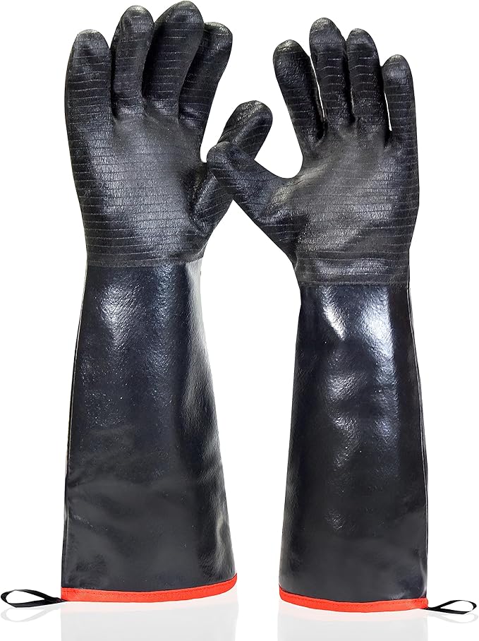 BBQ Grilling Gloves - 932 °F (18 inch) Black