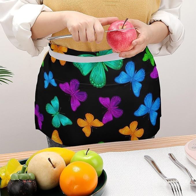 Short 3 Pockets Waist Waiter Waitress Half Apron Waterproof Chef Aprons