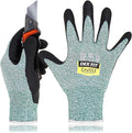 DEX FIT Level 5 Cut Resistant Gloves Cru553, 3D-Comfort Stretchy Fit, Power Grip, Professional Grade, Thin, Touch-Screen Compatible, Durable, Machine Washable; Green S (7) 1 Pair
