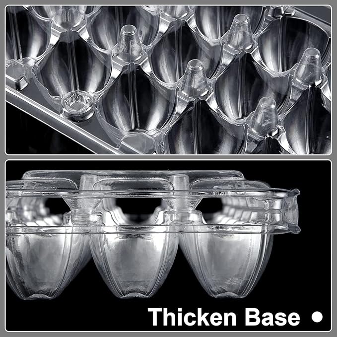 100 Pcs Quail Egg Cartons, 18 Grids Plastic Egg Storage Boxes, Stackable, Reusable for Pheasant & Pigeon Eggs