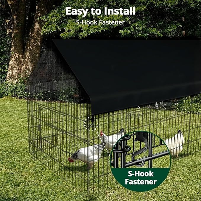 Tarp for Chicken Coop - 145x110cm Waterproof Shelter Cover, Durable Poultry Shade Canopy, Long Lasting Outdoor Protection Screen Yard | Garden Balcony Apartment Fence Weather Guard Replacement Use