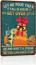 Vintage Chicken Coop Wall Decor farmhouse Metal Tin Sign Funny Chicken Sign