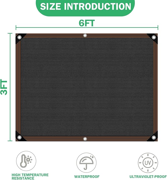Shade Cloth for Garden Plants Greenhouse, 40-50% Sunblock Neting -for Outdoor Garden Lawn Plant Sun Shade Cloths for Kennel Chicken Coop Easier to Hang Net Cover