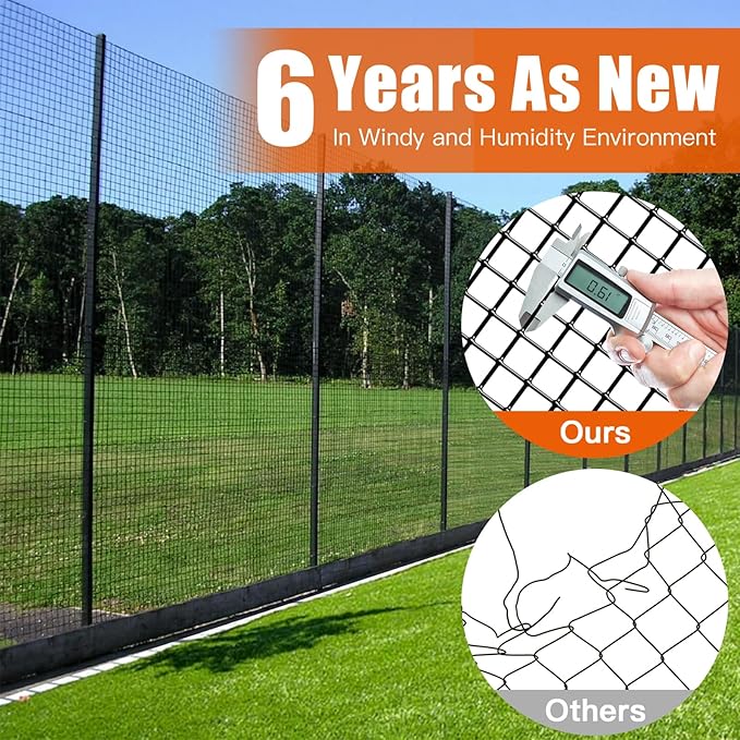 36" x 50' 1/4inch Hardware Cloth, Black Vinyl Coated Chicken Wire Fence Galvanized Welded Mesh Roll for Home Garden Rabbit Cage