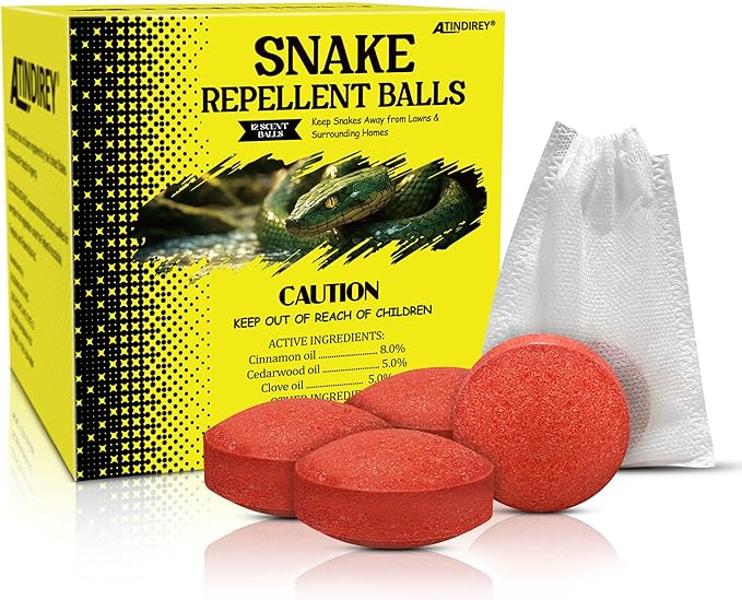 Snake Repellent for Yard Powerful,Snake Away, Keep Snakes Away for Outdoors Pet Safe,Copperhead Rattlesnake Repellent (12, Yellow)