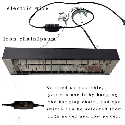 Heat Lamp for Chicks, Carbon Fiber Heating Element, Energy-Saving Poultry Equipment (330W)