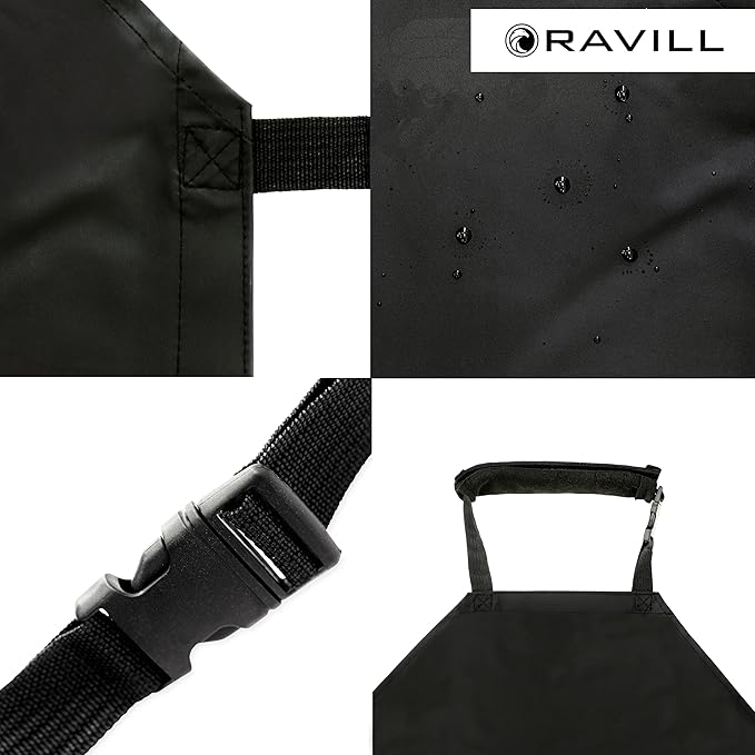 Waterproof Apron For Men and Women - 2 Pockets - 35" Long Multi Purpose Work Aprons for Dishwashing, Dog Grooming
