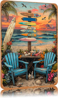 Vintage Metal Sign Beach Surfing Boards Tin Sign Funny Walll Decor for Bar Kitchen Pubs Cafe Home Garage 12×8 Inch