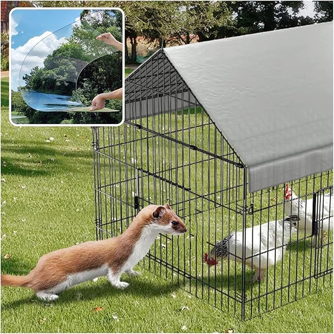 Weatherproof Cover for Chicken Coop Doors, Clear Plastic Roofing for All Weather Outdoor Garden, Chicken Run Pen Poultry Waterproof Cover, Fence Chicken Cages Cover(2x42.6ft/0.6x13m)