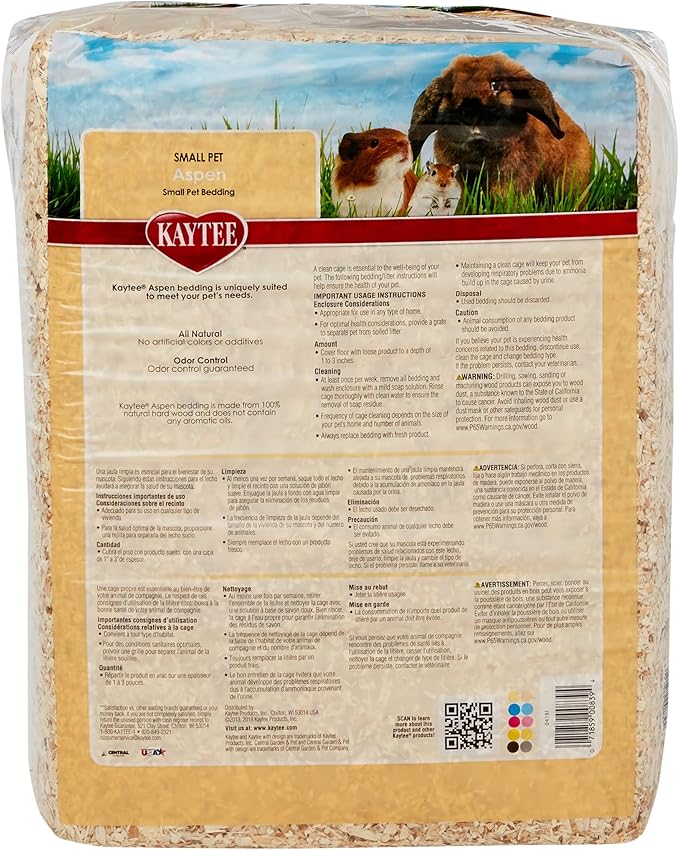 KAYTEE Products 715034 4-Pack Aspen Bedding for Pets