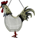 Gift Essentials Metal Mesh Bird Feeder, Rustic Rooster with Hanging Chain, Holds Approximately 5 Cups Bird Seed