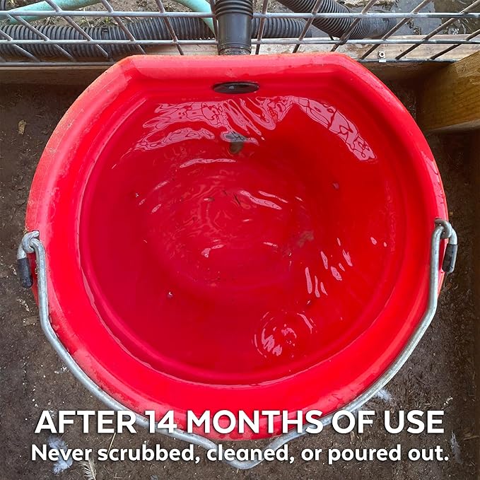 Cowboy's Self-Cleaning Red Chicken Waterer with Nipples