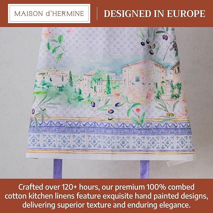 Maison d' Hermine 100% Cotton Apron for women with Pocket Kitchen Chef Apron for Men Cooking Easter Decorations