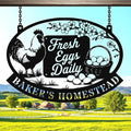 Personalized Chicken Coop Metal Signs, Custom Farm Chicken Coop Sign, Customized Farm Metal Signs Outdoor, Custom Large Hanging Hen House Sign for Farms, Barn, Farmhouse, Ranch