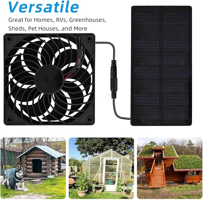 Solar Exhaust Fan,0.8w 4v Energy-Saving Ventilation | Solar Greenhouse Fan Outdoor Gear - for Outdoor Camping Fishing Barbecue Tent Greenhouse Chicken Coop