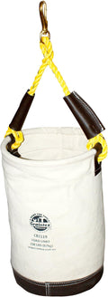 Graintex CB1119 Leather Bottom Canvas Bucket with Hook