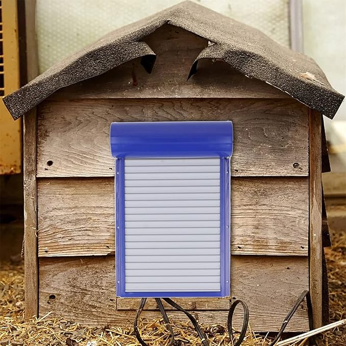Automatic Chicken Coop Doors, Battery Powered Timer Chicken Door Openers, Auto Poultry Coop Door Systems - Electric Operated Chicken Coop Door Opener with Adjustablle Timer(US Plug)