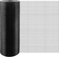 Black Hardware Cloth 1/2 inch 36 x 50 ft 19 Gauge - Vinyl Coated Wire Mesh Roll Chicken Wire Fencing, Chicken Wire Mesh, Wire Fence Rolls for Home and Garden Projec