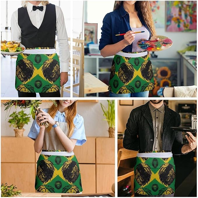 Server Waitress Waist Apron Cooking Kitchen Restaurant Aprons for Women Men