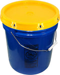 Blue 5 Gallon 90 mil Bucket with Snap On Lid (Yellow)