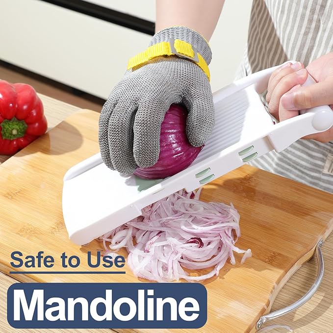 Dowellife Level 9 Cut Resistant Glove Food Grade, Stainless Steel Mesh Metal Glove Knife Cutting Glove for Butcher Meat Cutting Oyster Shucking Kitchen Mandoline Chef Slicing Fish Fillet (2X Large)
