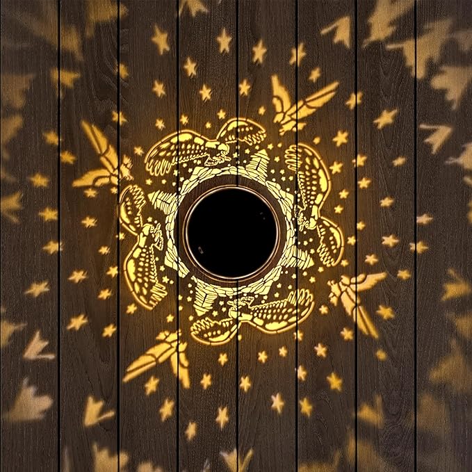 Eagle Solar Lanterns Outdoor Waterproof Eagle Birthday Gifts for Women Mom Grandma Hanging Metal Solar Lights Garden Ornament Outside for Yard, Patio Decor