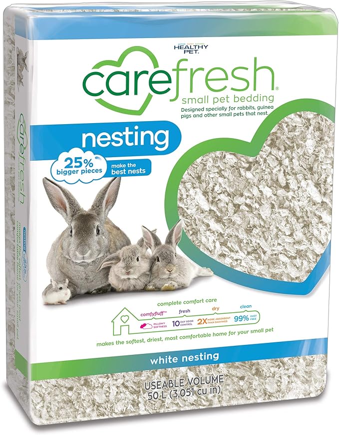 carefresh® White Nesting Small pet Bedding, 50L (Pack May Vary), Model Number: L0382