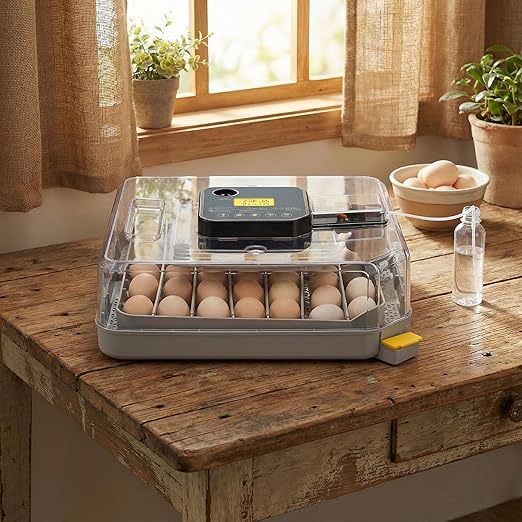 48 Egg Incubators for Hatching Eggs, Chicken Egg Incubator with Egg Candler, Automatic Egg Turning and Temperature, Humidity Control, Egg Hatcher Incubator for Chickens, Ducks, Geese, Birds and Quail