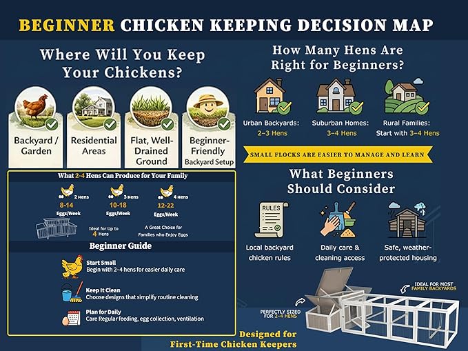 Outdoor Chicken Coop Wooden Hen House with Run for 2-4 Chickens Hens Coop for Backyard Weatherproof Roof, Nesting Box, Roosting Bar, Pull-Out Tray for Small Pets Rabbit (COOP84+RUN88)
